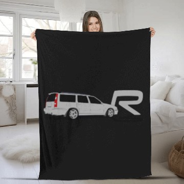 Discover Volvoo V70R Turbo Brick Car Grey Fleece Blankets