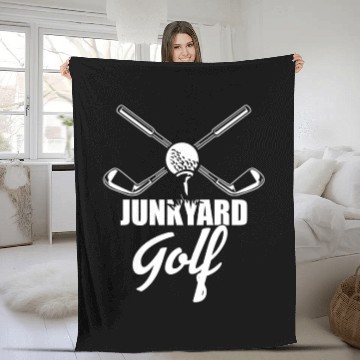 Discover Junkyard Golf Course Funny for Golfer Dad Design Fleece Blankets