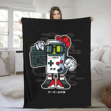 Discover Comic funny Gameboy kid cool Fleece Blankets