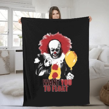 Discover Creepy Pennywise LIGHT Version Art Character Fleece Blankets