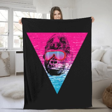 Discover Cool Monkey Ape Gorilla sunglasses gift idea Fleece Blankets