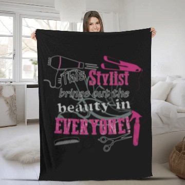 Discover Hair stylist - Beauty in everyone ! Fleece Blankets