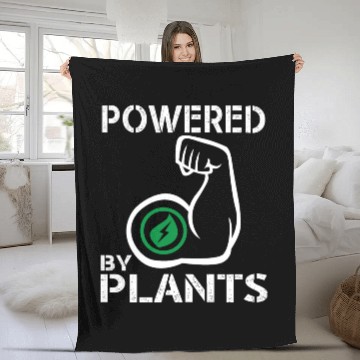 Discover Vegan Powered By Plants - Strong Vegan Fleece Blankets for