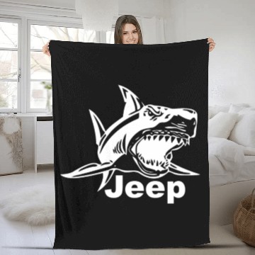 Discover Jeep Great White Shark Fleece Blankets