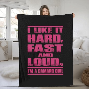 Discover Camaro - Camaro - i lkie it hard, fasr and loud. Fleece Blankets