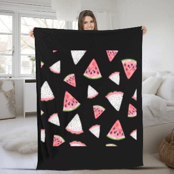 Discover Dragon fruit Pitaya Pitahaya Watermelon Fruit Fleece Blankets