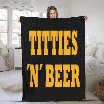Discover TITTIES N BEER Fleece Blankets