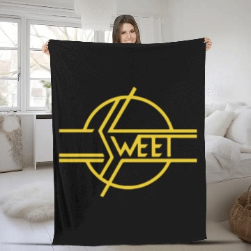 Discover New THE SWEET BAND Glam 70s Classic Rock Band 70s Fleece Blankets