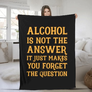Discover Funny Drinking Drunk Beer Vodka Whiskey Alcohol Fleece Blankets