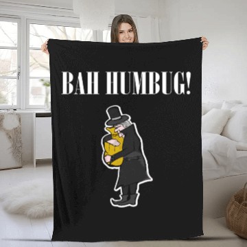 Discover Scrooge Bah Humbug Fleece Blankets Fleece Blankets Christmas Carol