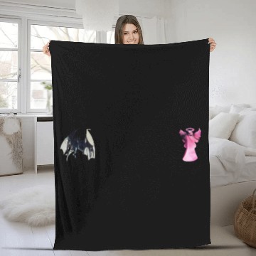 Discover ANGEL vs DEVIL decisions choices good vs evil Fleece Blankets