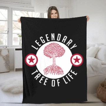Discover Legendary Tree Of Life Drawing Painting Logo Art Fleece Blankets