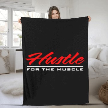 Discover HUSTLE FOR THE MUSCLE RACERBACK Fleece Blankets JUST LIFT