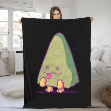 Discover It's not an avocado , it's a zombie triangle! Fleece Blankets