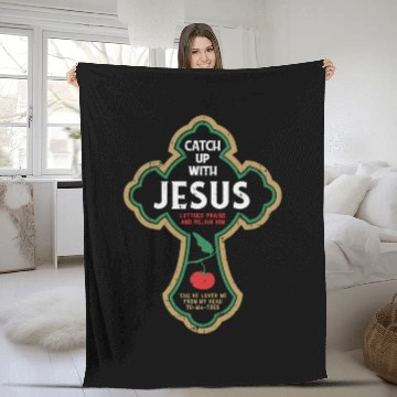 Discover CHRISTIANITY: Catch Up With Jesus Fleece Blankets