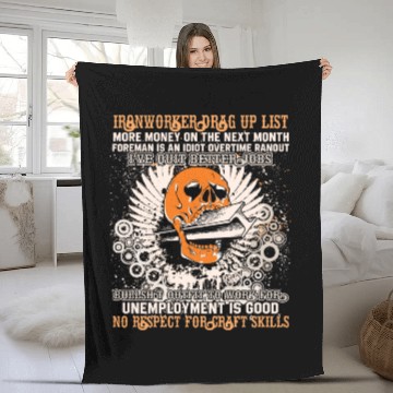 Discover Ironworker Drag Up List Baseball Jerseys Fleece Blankets