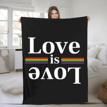 Discover Love is Love LGBT Gay Pride Fleece Blankets