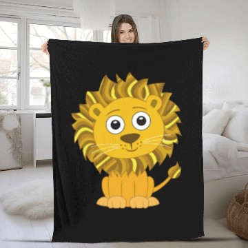 Discover Lion cute for Kids and Baby Fleece Blankets