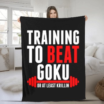 Discover Training To Beat Goku Fleece Blankets