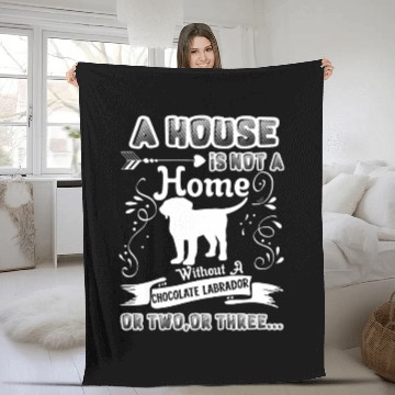 Discover Home Without Chocolate Labrador Fleece Blankets