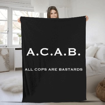 Discover acab all cops are bastards Fleece Blankets