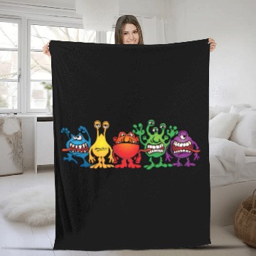 Discover Alien Friends Fleece Blankets