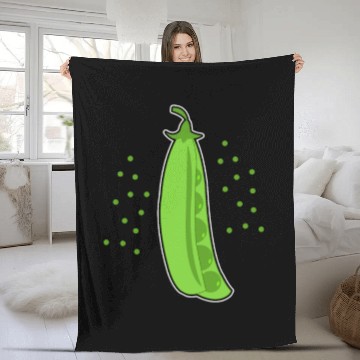 Discover Pea Pod Vegetable Fleece Blankets