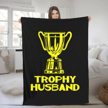 Discover Trophy Husband Fleece Blankets