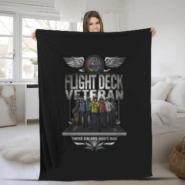 Discover Flight Deck Veteran "These Colors Don't Run" Fleece Blankets