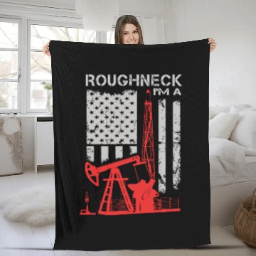 Discover Driller - roughneck - oilfield - oilfield flag u Fleece Blankets