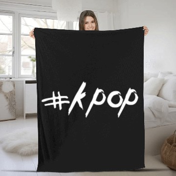 Discover # K POP - Korean POP - KPOP - Streetstyle Design Fleece Blankets