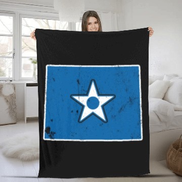Discover Wyoming Air Force Retired Air Force Gift Fleece Blankets
