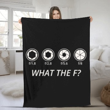 Discover Funny Photography - Camera F-Number Photo Gift Fleece Blankets