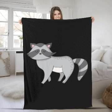 Discover Raccoon Fleece Blankets