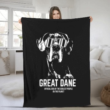 Discover Great dane - great dane official dog of the coo Fleece Blankets