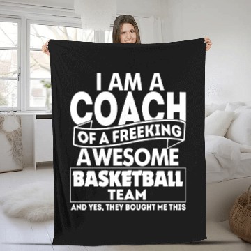 Discover Coach - proud basketball coach team Fleece Blankets