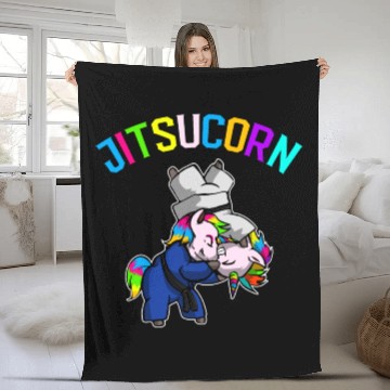 Discover FLGBT Jitsucorn Unicorn BJJ and Jiu Jitsu Fleece Blankets
