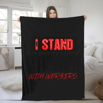 Discover Labor Union of America Pro Union Worker Protest Light Fleece Blankets