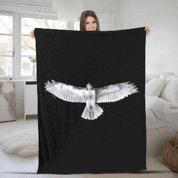 Discover Red-Tailed Hawk Fleece Blankets