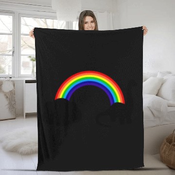 Discover Rainbow Dinosaur Fleece Blankets