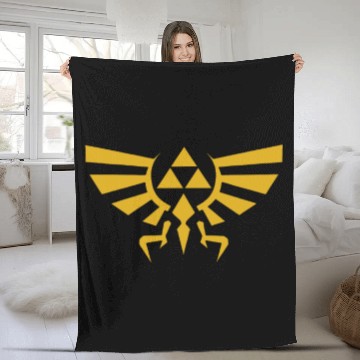 Discover Zelda Hyrule Royal Crest Fleece Blankets Triforce T Game