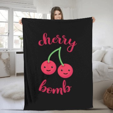 Discover Cherry bomb Fleece Blankets