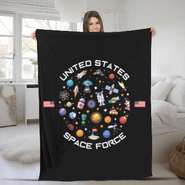 Discover Space Junk | Space Force Fleece Blankets