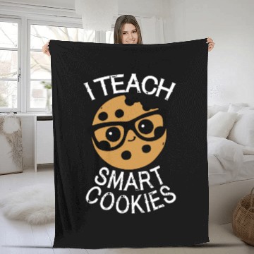 Discover i teach smart cookies nerd Fleece Blankets funny chef