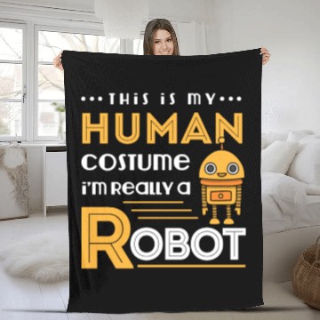 Discover Robot Human Costume Fleece Blankets
