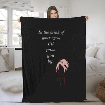Discover In The Blink Of Your Eyes ( White Text ) Fleece Blankets