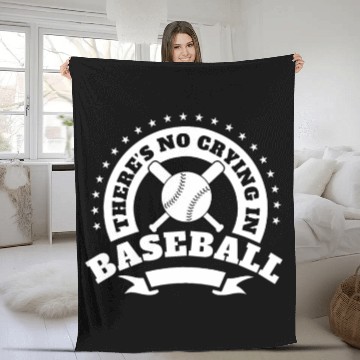 Discover No Crying in Baseball Funny Sports Fan Fleece Blankets