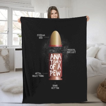 Discover The anatomy of a pew funny bullet assembly Fleece Blankets