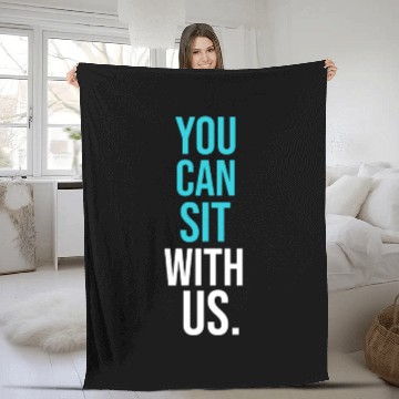 Discover You Can Sit With Us Kindness Fleece Blankets Anti Bullying