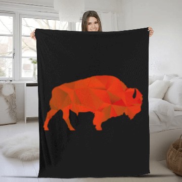 Discover Raging Buffaloes Geometric Red I Love Buffalo Fleece Blankets